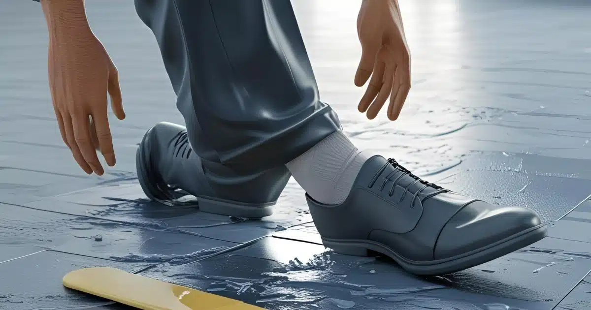 slip and fall accident warning sign - California pre-settlement funding for premises liability lawsuits