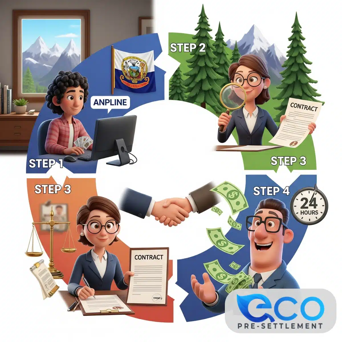 Idaho lawsuit loan process - 4 simple steps to get pre-settlement funding fast