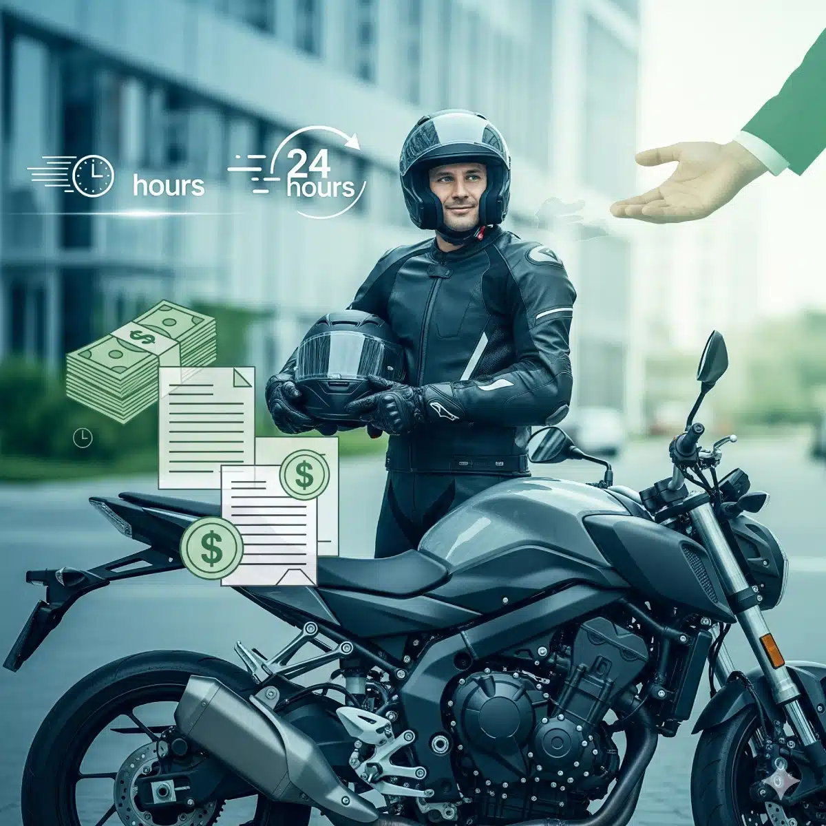 Motorcycle accident loans provide fast cash funding in 24-48 hours for injured riders with pending lawsuits
