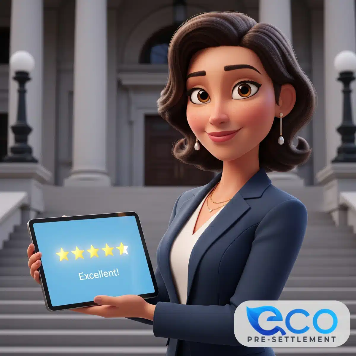Satisfied Pennsylvania pre-settlement funding client giving five-star review