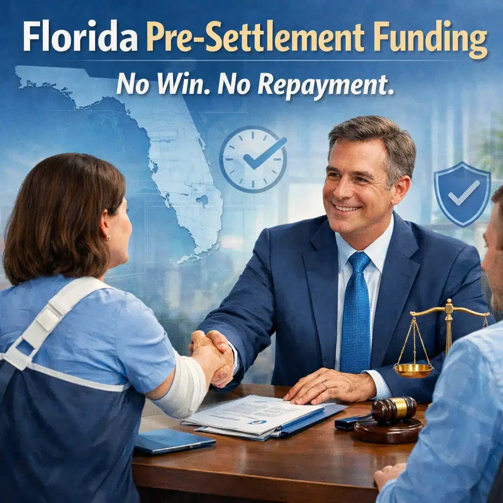 Florida pre-settlement funding for personal injury lawsuits with no repayment if you lose